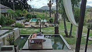 Latina Couple's Big Tits Bounce in Morning Creampie