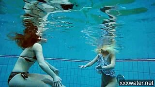 Hot Russian Girls Swimming In Pool