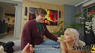 OH WOW, WATCH HUSBAND POV AS WIFE SWAPS WITH KINKY BLONDE SLUTS IN THREESOME!