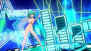 hatsune miku in night fever project diva nude mod, fully nude