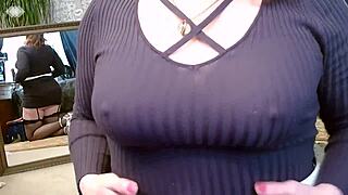 321 TEASING DIRTY MOUTHED DAWNSKYE1962 IN FISHNET THIGH HIGHS AND HEELS IN FRONT OF MIRRORS