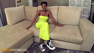 submissive black babe says, 'drill me hard with your massive cock'