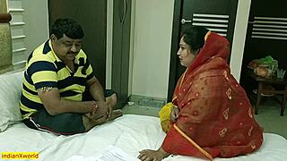 middle aged husband struggles with erection while hot wife enjoys desi erotic sex