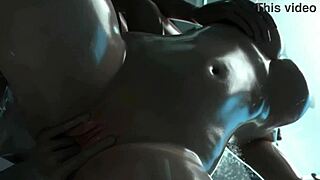 tifa lockhart enjoys shower fun time