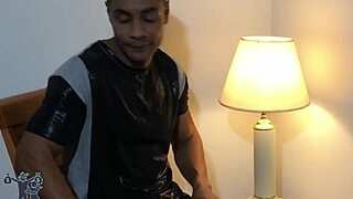 Neighbor exploits shower issue to fuck Latina milf with monster cock 😍