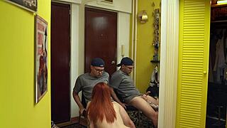 step mom catches step son spying and turns it into naughty fun