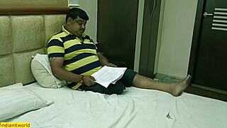 middle aged husband struggles with erection while hot wife enjoys desi erotic sex