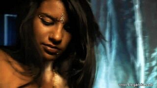 Hot And Sexy Brunette Milf Strips Sensually