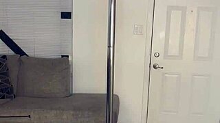 Ebony divine shakes fat ass and big tits on pole intensely