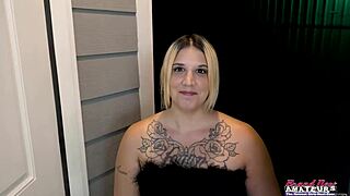 busty blonde logan lace deepthroats dick then gets twat fucked