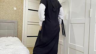 Hot Arab MILF In Stockings Gives Jerk Off Instructions With Big Tits