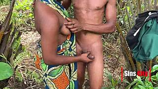 Horny young man seduces and fucks village girl outdoor in bush!