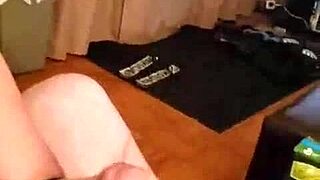 kandy kane gives deepthroat blowjob to slut