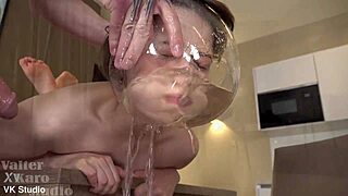 Sandy takes big cock in ass for rough anal orgasm