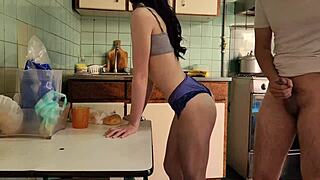 Service Employee Works In The Kitchen