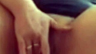 Amateur milf has loud solo orgasm fingering wet pussy passionately