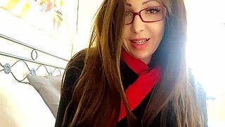 Chantal looks hot in sexy catsuit for POV interactive fun