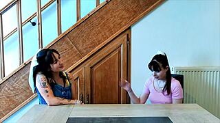 pretty brunette tutty from cherbourg in casting interview