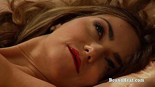 Tied Up Lesbian Slave In Bondage Whipped While Madame Orgasms