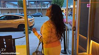 Tinder hookup with a latina throat goddess boasting the wettest pussy ever