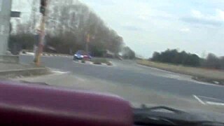 Italian Maria strips in car after groping