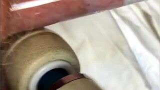 cum after vibrator on soft cock