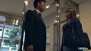 this threesome gives cute asian chick massive double creampie