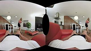 Samantha Jolie indulges in VR sex, but her pussy craves more than just toying