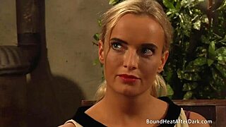 Mistress fingers blonde lesbian slave