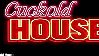 galera da cuckold house faz fila para foder a buceta de casada plus size