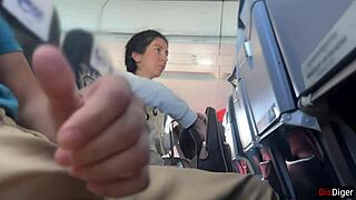 that girl in the airplane made me cum in two minutes with her handjob