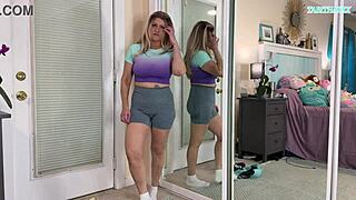 sexy milf gym clothes try on haul