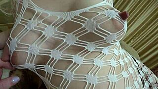 girlfriend with dildo fucks pregnant milf in a sexy outfit big hairy pussy and juicy ass close-up lesbians pov