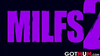 Look at that brunette milf with cum on her pretty face!