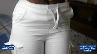 Ebony woman accepts sensual massage instead of rent