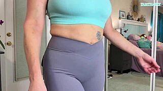 sexy milf gym clothes try on haul