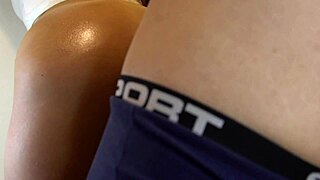 Prank gone wrong, bent over for cum on ass