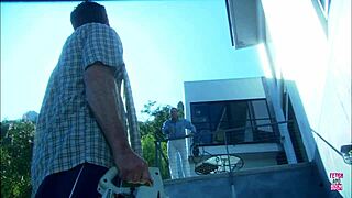 A Beautiful Girl With Small Tits Rode A Strong Man On A Boat