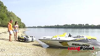 Slim Stunner Lilu Moon Can't Get Enough Of Muscle Man's Hard Veiny Cock