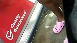 Public show with the wife in outdoor setting for exhibitionist fun