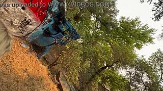 woman finds wood in the woods