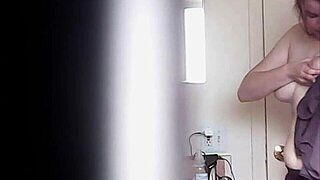 big boobs blonde changing, but is it voyeur?