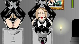 Dark castle invites anal toy play