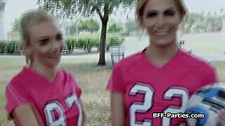 I got blowed by sexy soccer babes