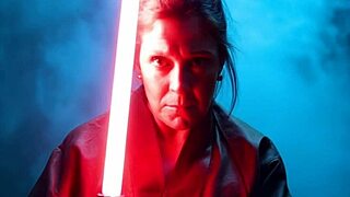 granny slave princess leia uses jedi masturbation trick