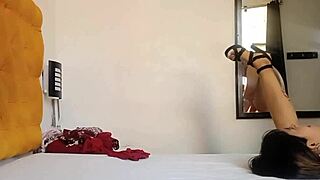 Trying on clothes while being watched leads to intimate encounter