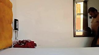 Trying on clothes while being watched leads to intimate encounter