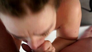 Mature cheating wife sucks cock deep in the kitchen