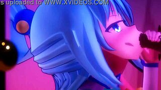 konosuba aqua hits the glory hole