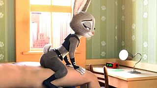 Judy Hopps feels overwhelming pleasure in deepthroat, fucking, and group sucking scenes